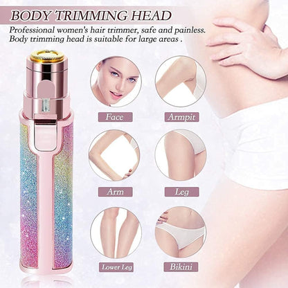 Portable Eyebrow Trimmer for Women | Facial Hair Remover with Light