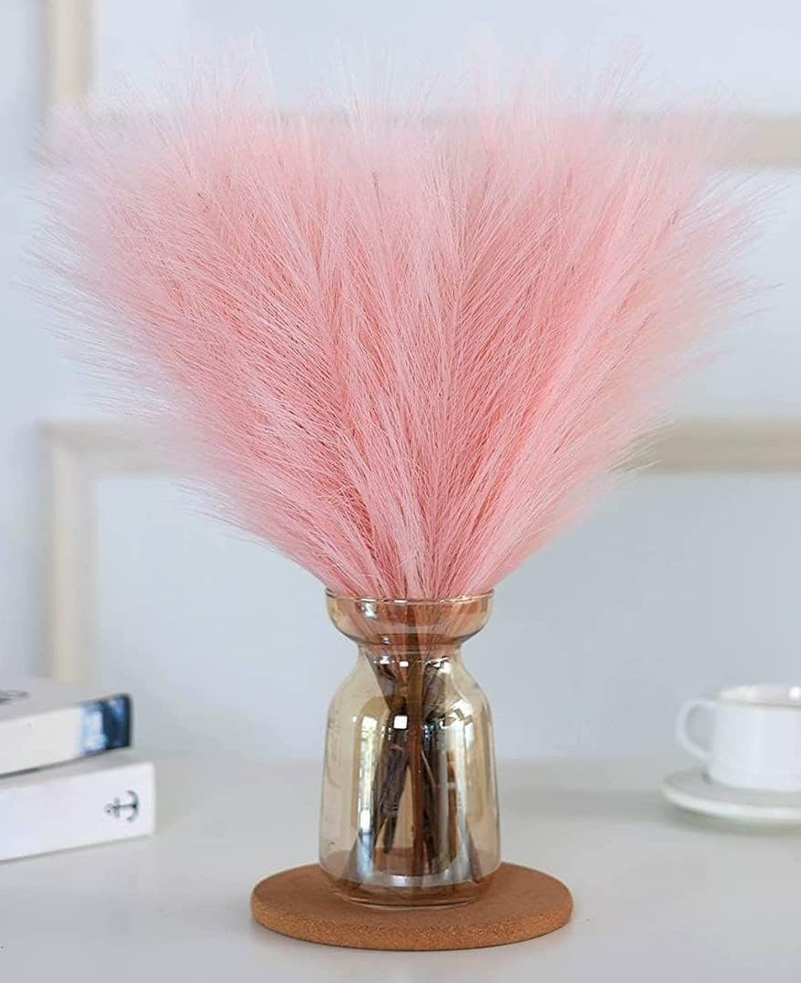Faux Pampas Small Fluffy Artificial Flowers for Home