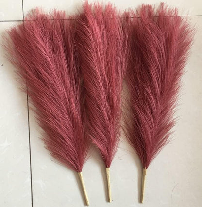 Faux Pampas Small Fluffy Artificial Flowers for Home
