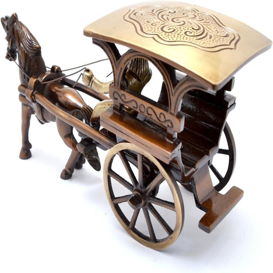 Brass European Horse Carriage Showpiece