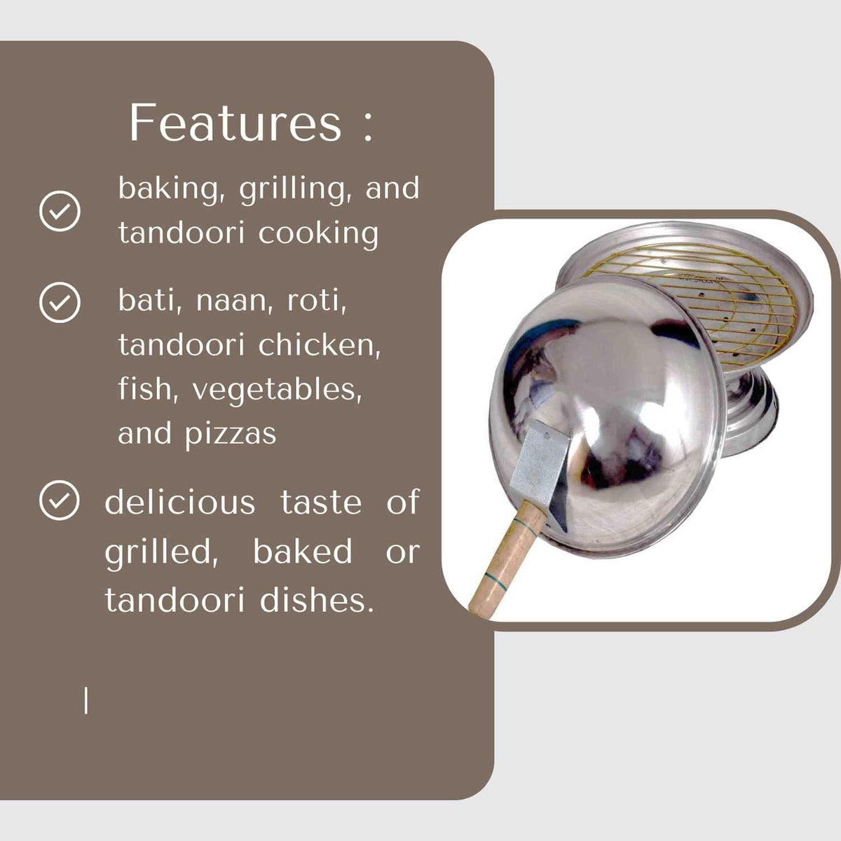 Aluminium Bati Maker Oven | Gas Tandoor, BBQ Griller & Pizza Maker