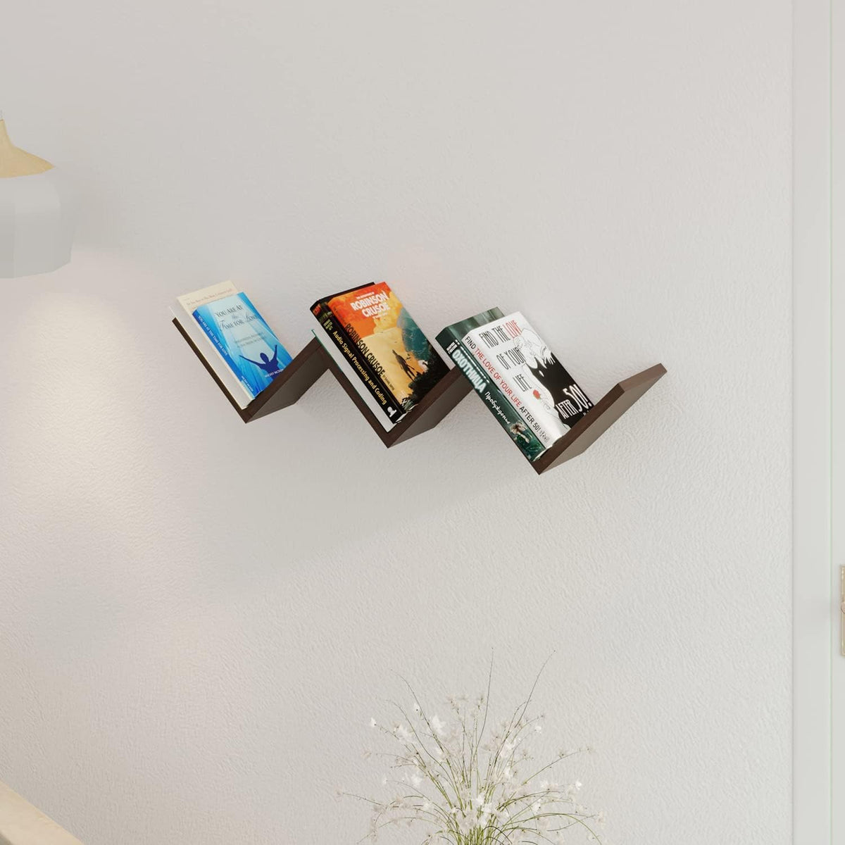 Wall Mounted Floating Shelf Display Rack | Wenge Wood Finish