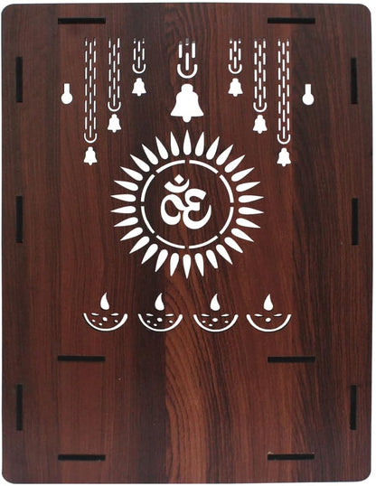 Ethnic Wooden Pooja Mandir with LED Light