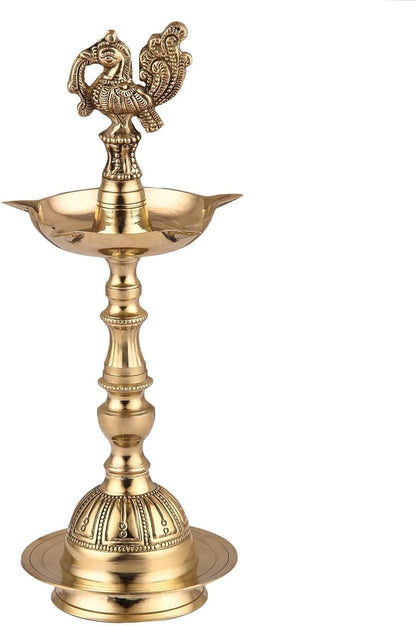 Pure Brass Traditional South Fancy Kerela Samay Diya Puja Lamp