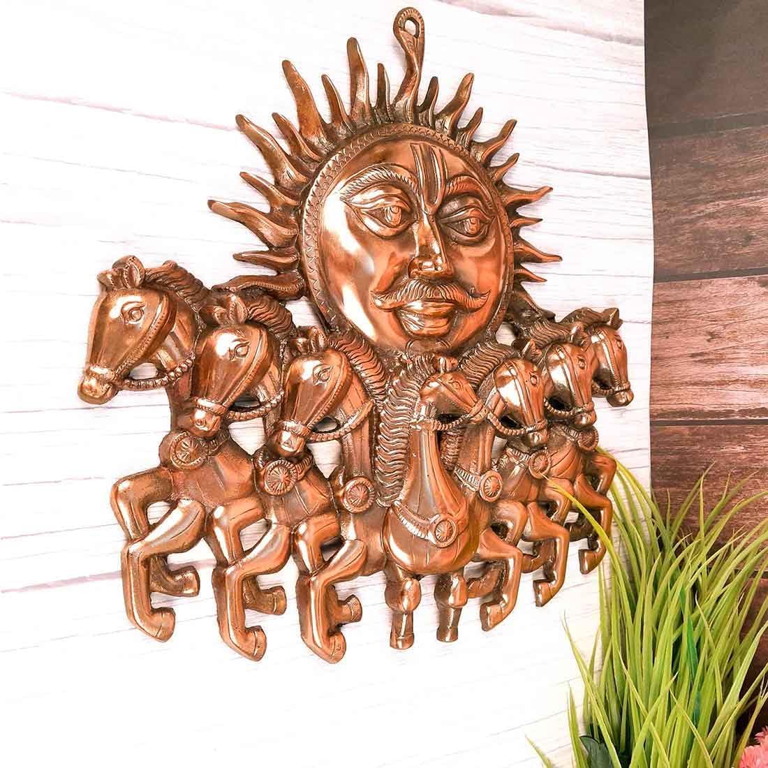 7 Running Horses Wall Hanging | Wall Mount Showpiece