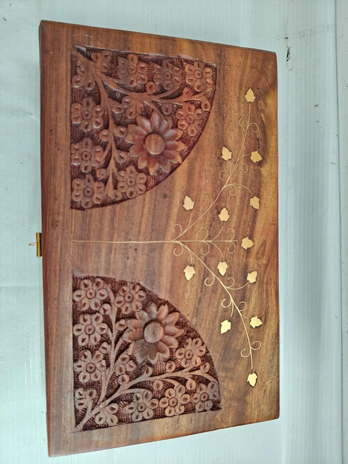 Handcrafted Wooden Jewellery Box for Women | 10x6 Inch Carved Organizer