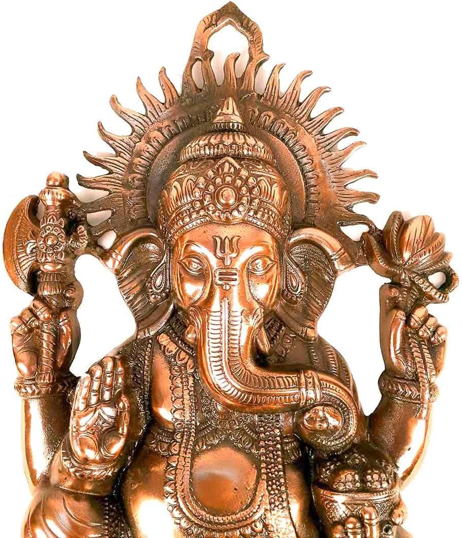 Ganesh Wall Hanging Murti 20 Inch | Ganesha Sun Wall Decor for Home Entrance