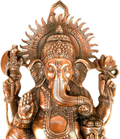 Ganesh Wall Hanging Murti 20 Inch | Ganesha Sun Wall Decor for Home Entrance