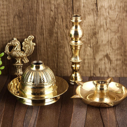 Pure Brass Traditional South Fancy Kerela Samay Diya Puja Lamp
