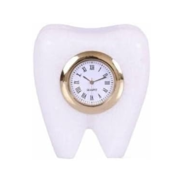 Tooth Shape Marble Desk Clock