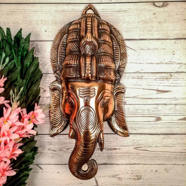 Ganesh Idol Wall Hanging | Lord Ganesha Face Wall Statue Decor