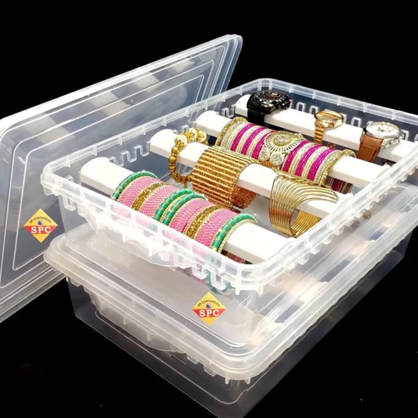Plastic Adjustable 4 Rod Bangle Box