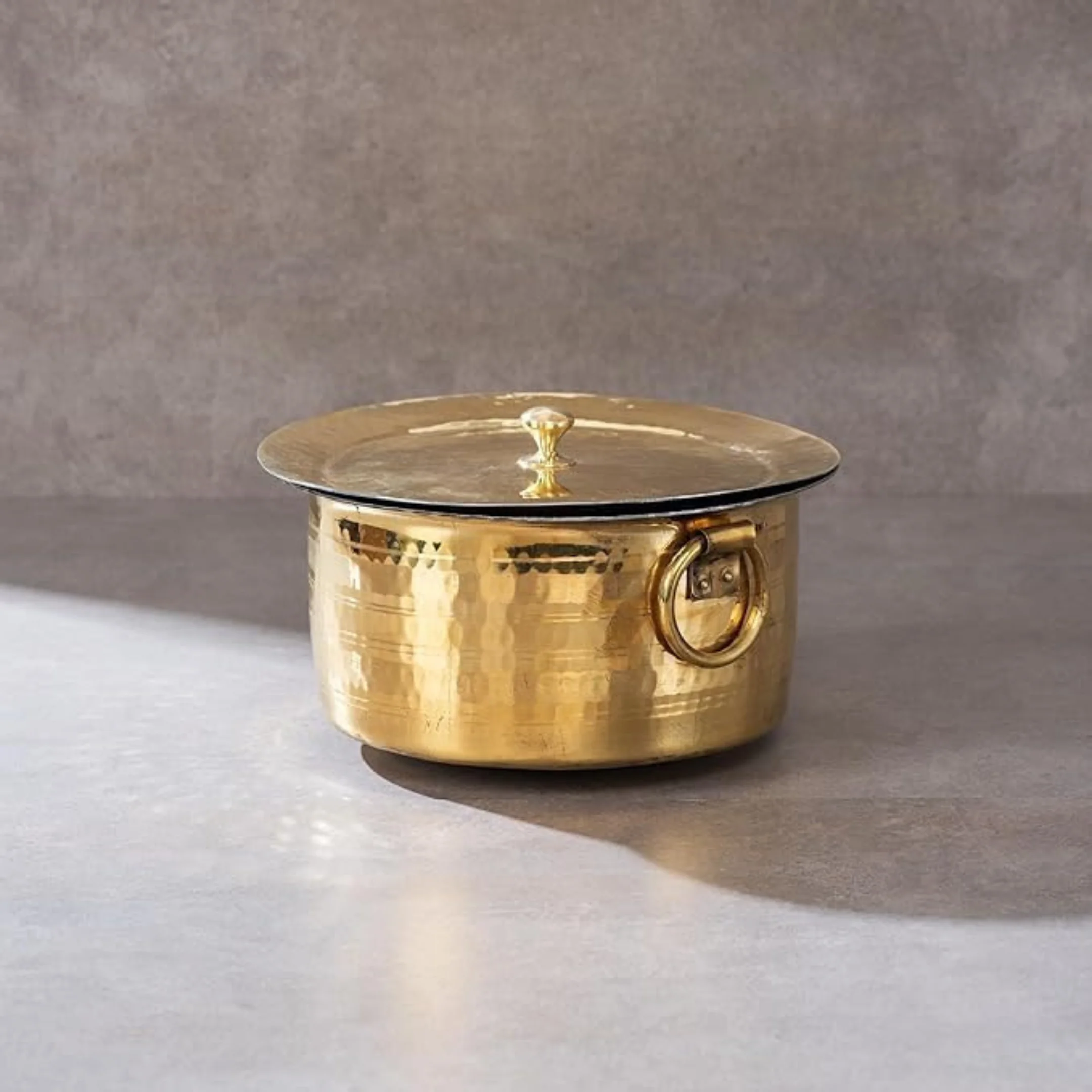 Brass Patila 1L Hammered Handi