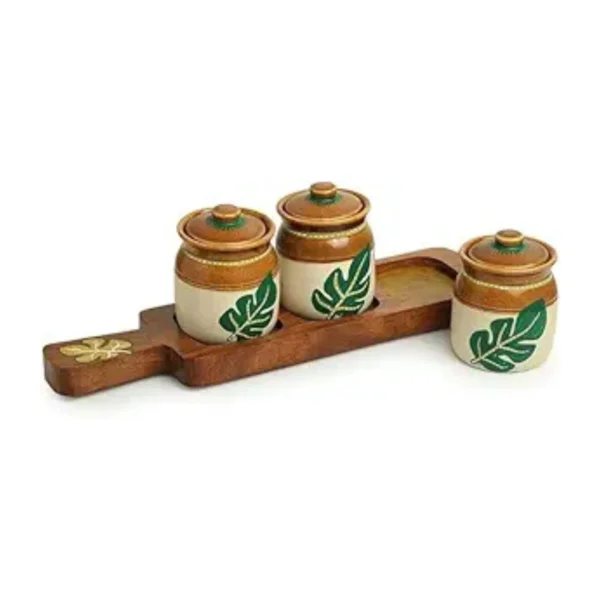 Ceramic Pickle Jar with Spoon
