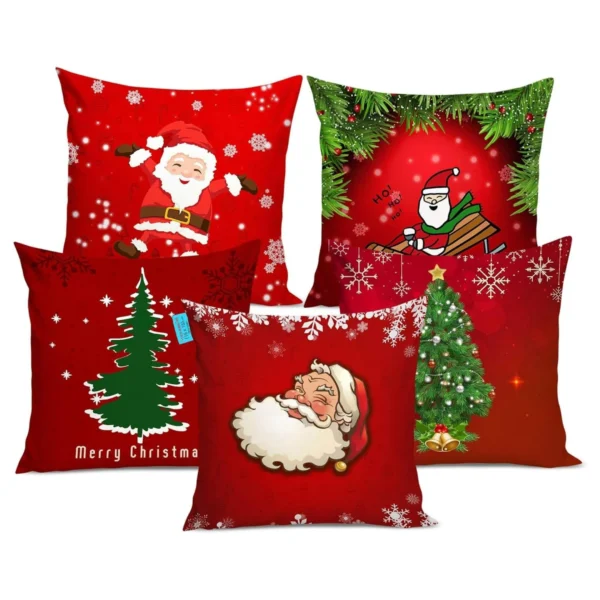 Christmas Cushion Covers Set (5 Pcs)