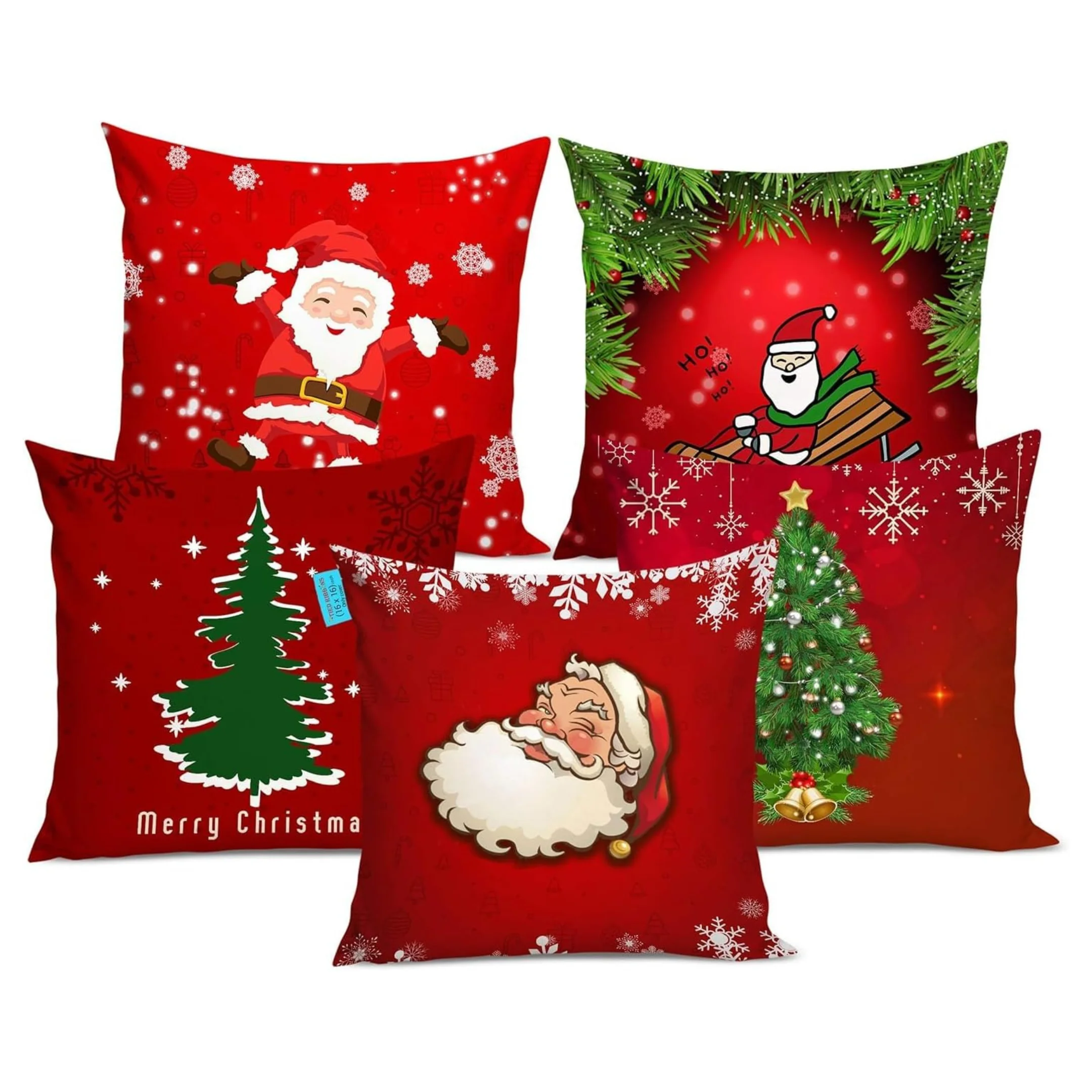 Christmas Cushion Covers Set (5 Pcs)