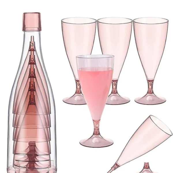 Foldable Travel Champagne Glass Set (5 Pcs)