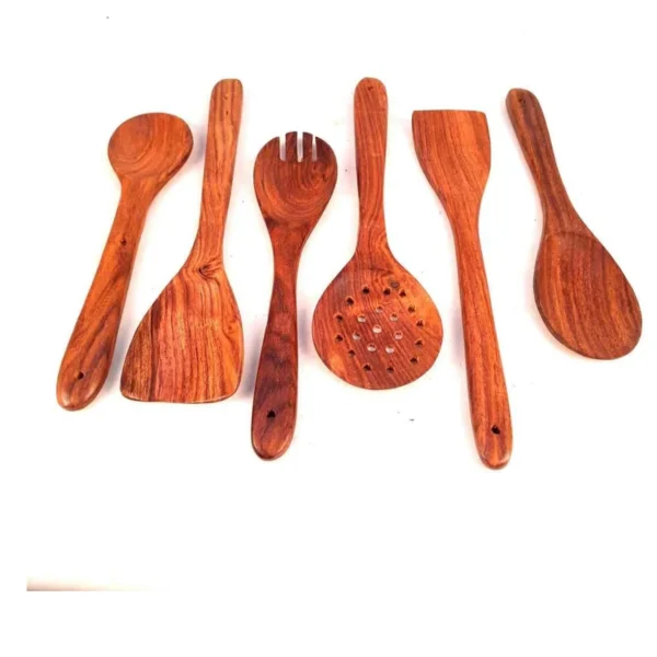 Wooden Cooking Spoon Set for Non-Stick (6 Pcs)