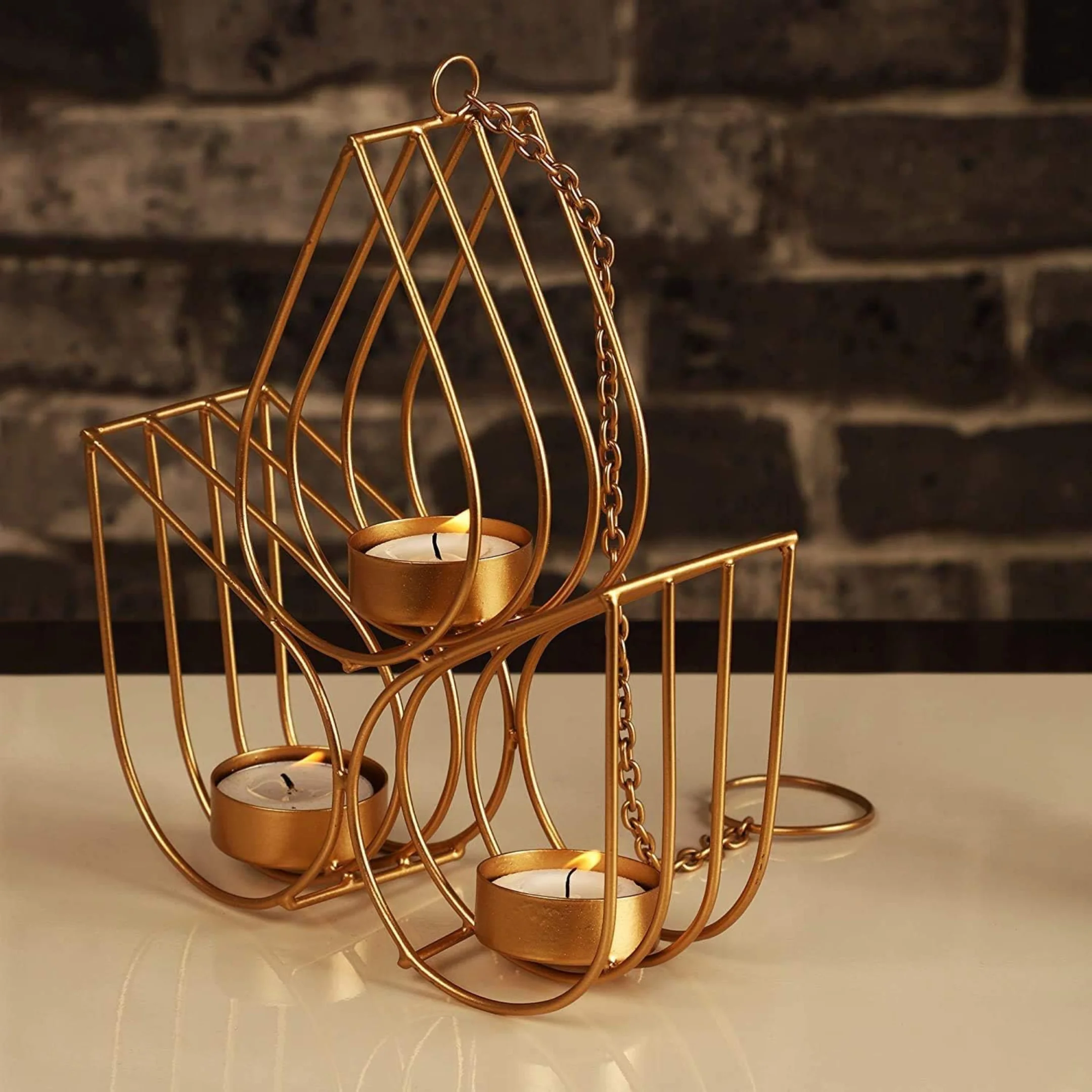 Metal Tealight Candle Holder Wall Decor - Image 2